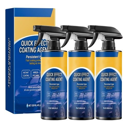 3pc Advanced Car Quick-Acting Coating Agent Spray, 120ml Quick Effect...