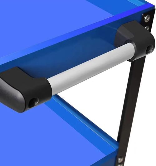 Heavy Duty Tool Storage Trolley Wheel Cart 3 Tier Shelf Cabinet Drawer Workshop — image 4