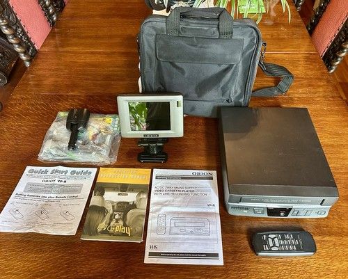 Orion VCR Model VP-R (AC/DC), Centurion LCD Screen, Stand, Remote & Carry Case