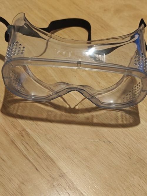 Protective Safety Goggles Used for Laboratory DIY Or Industrial Work. Clear Lens