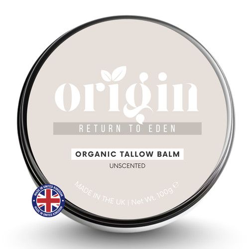 Unscented Tallow Balm 100g | Organic Grass-Fed British Beef Tallow | Handcrafted