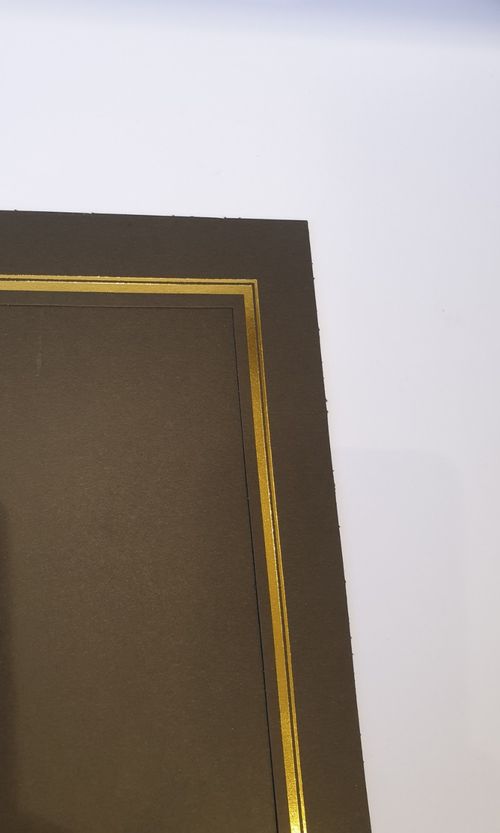 Pack of 10  6"x8" Landscape Photo Mounts.  Slip in Photo Folders. Brown. — image 2