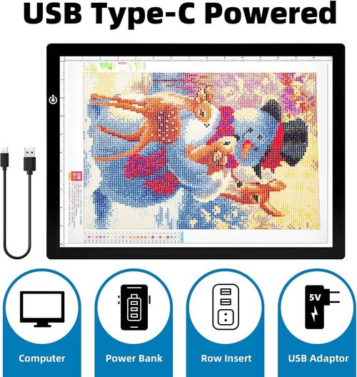 RTjoy A3 Slim LED Light Tracing Box Pad Adjustable USB Powered Board A3 — image 2