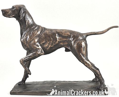 Pointer Dog Bronze Figurine Cold Cast Sculpture David Geenty Collectable Decor — image 2