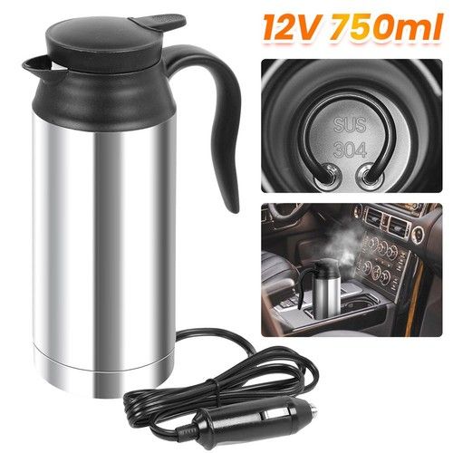 750ML Portable Car Kettle Travel Kettle Water Heater for Caravan RV Camping 12V
