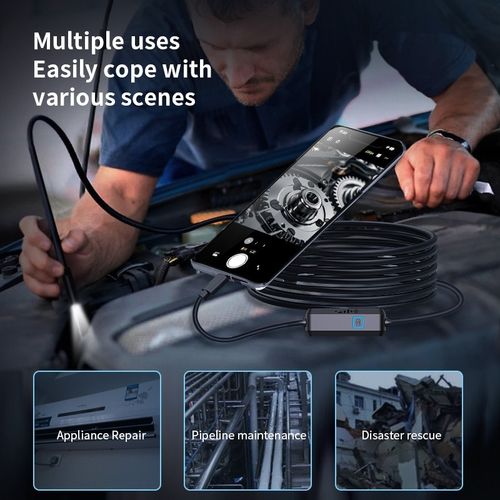 Direct Plug Endoscope Borescope Inspection Camera For iPhone Samsung Google — image 4