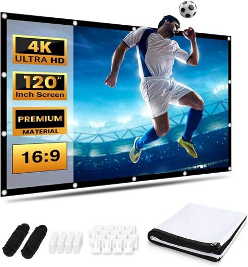 120 Inch Projector Screen 16:9 Home Cinema Indoor or Outdoor Projector Screen