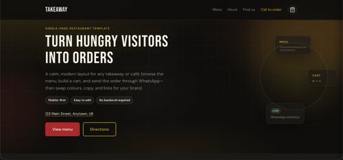 Restaurant / Takeaway / Café Website – Online Ordering & Digital Menu System — image 2