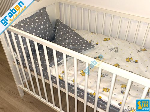 100% COTTON BEDDING SET FOR Cot, Travel Bed, Duvet Cover&Pillowcase 90cm x 120cm — image 9