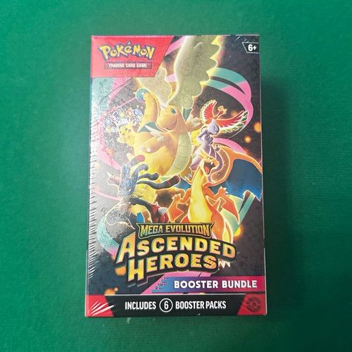 Pokémon TCG Mega Evolution: Ascended Heroes Booster Bundle Box 6 Packs Sealed