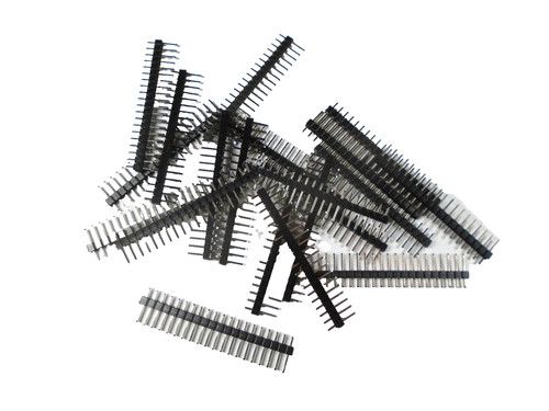 2 Pack 1x20 pin single row PCB header connector 1mm pins 2.54mm pin pitch