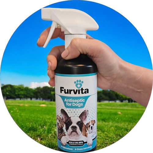 Furvita Antiseptic Spray for Dogs Cats 500ml | Wound Care | Itchy Skin Relief | 
