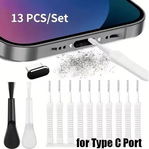 Cleaner Kit Mobile Phone Cleaning Kit Charging Port Dust Plug Cleaner Brush 13Pc — image 1