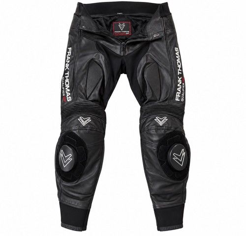 Frank Thomas Qualifier GP Leather Motorcycle Trousers Black Size 32 RRP £180