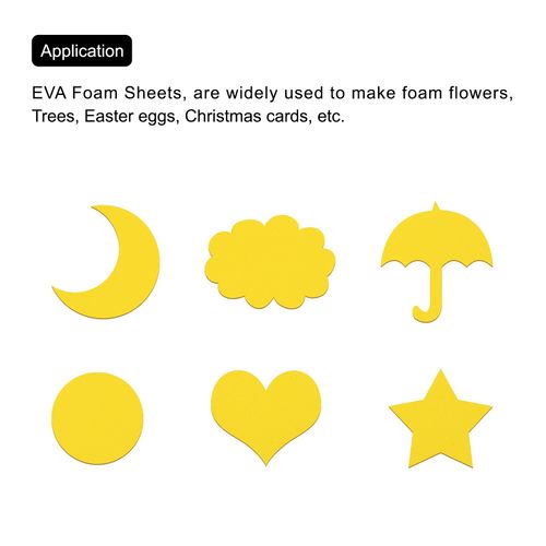 EVA Foam Sheets Yellow 9.8 Inch x 9.8 Inch 7mm Thick Crafts Foam Sheets 6Pcs — image 5