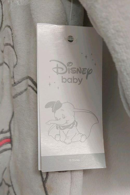 Baby Unisex Grey Disney Dumbo Padded Hooded Pramsuit 6-9 Months — image 9