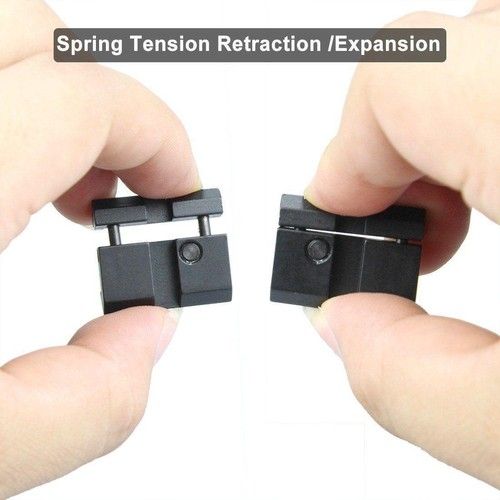 2 X 11mm Dovetail to 20mm Picatinny Weaver Rail Snap In Adapter Scope Mount Base