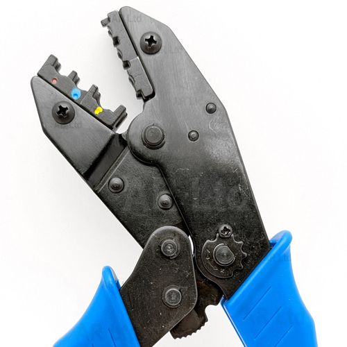 Ratchet Crimping Plier Tool Crimp insulated wire cable Terminal Crimper — image 2