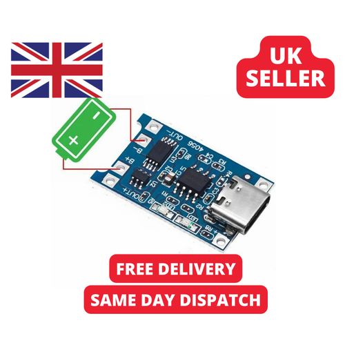 5pcs TP4056 Lithium Battery Charging Module with Protection USB-C — image 2