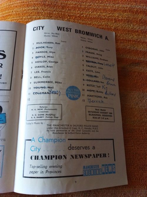 Man City v West Brom FA Charity Shield Sat 3 August 1968. Maine Road (57) — image 2
