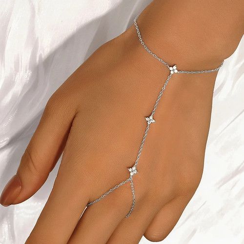 0.36ct Round Cut Lab‑Created Diamond Test Pass VVS1/D 925 Silver Ring Bracelet