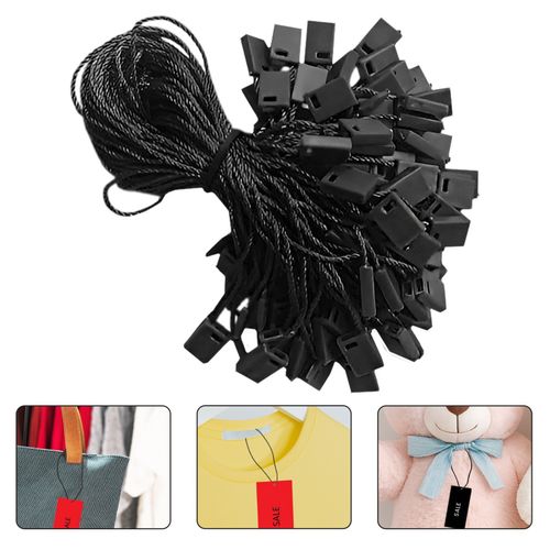 100-1000pcs Long 7" Hang Tag Tags Nylon String Snap Lock Pin Loop Fastener Hook — image 3