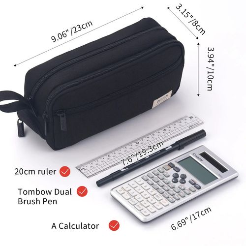 Large Capacity Pencil Case Multi Layer Compartment School Stationery Storage Bag — image 2
