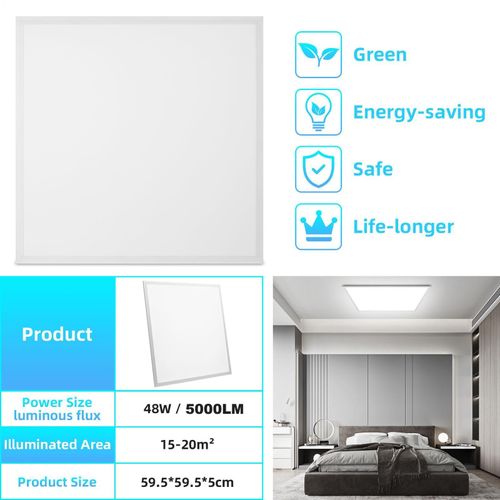 48W Ceiling Suspended Recessed LED Panel White Light Office Lighting 600x600MM — image 4