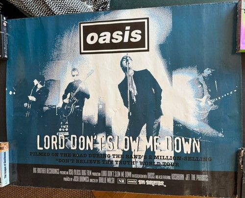 Oasis lord dont slow me down film poster promo quad rare Liam Gallagher 