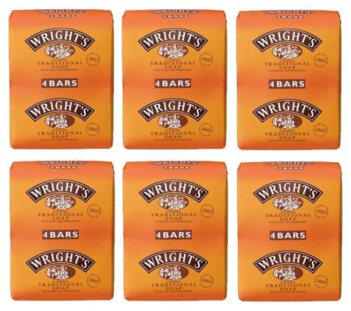 Wrights Soap Coal Tar  100g Bar Traditional Antiseptic-All Skin Types x12 Bars