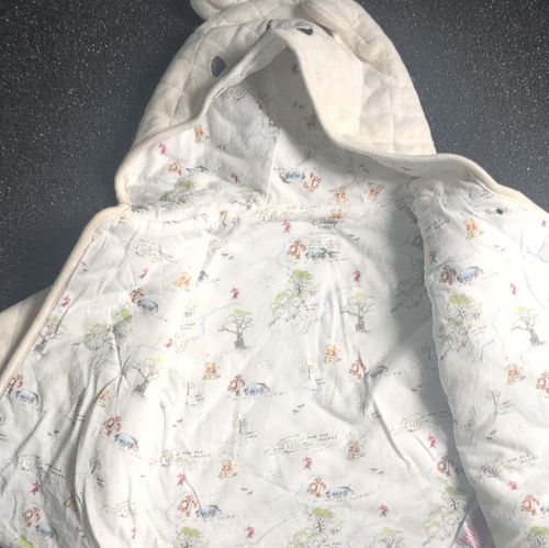 Disney Baby at Primark Winnie the Pooh Quilted Hooded Coat Ivory 12-18M — image 2