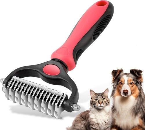 Professional Pet Grooming Comb Brush | Dematting & Undercoat Rake Tool for Dogs