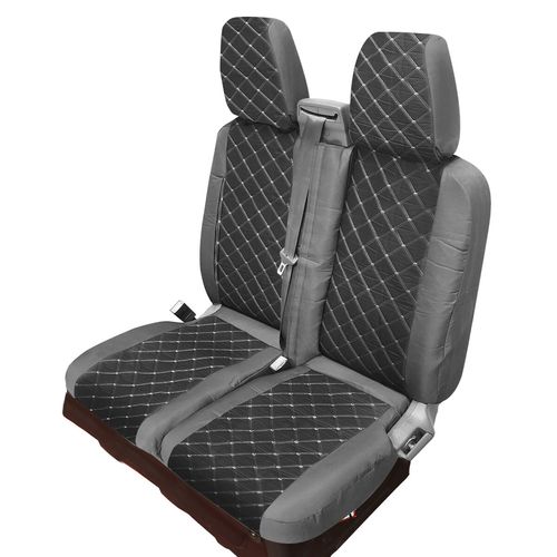 FORD TRANSIT CUSTOM 2013 on  BLACK DIAMOND POLYESTER TAILORED VAN SEAT COVERS — image 3