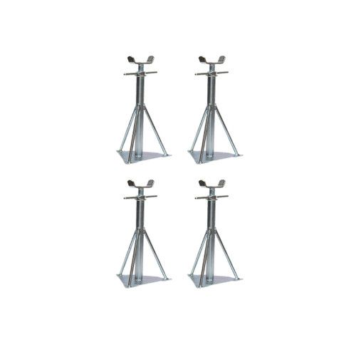 Static Caravan Medium Axle Stands X4 Mobile Home Siting Chassis 12" - 16.5" Set