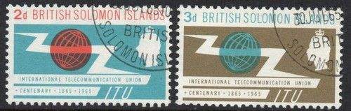 British Solomon Islands 1965 ITU Centenary set SG 127-128 Fine used.