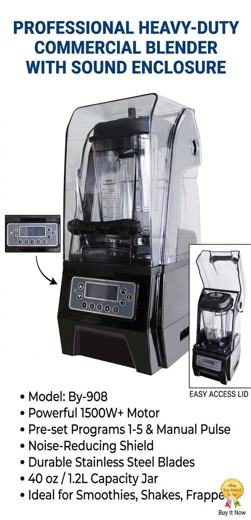 Professional Blender with Sound enclosure Juice Smoothie Maker — image 9