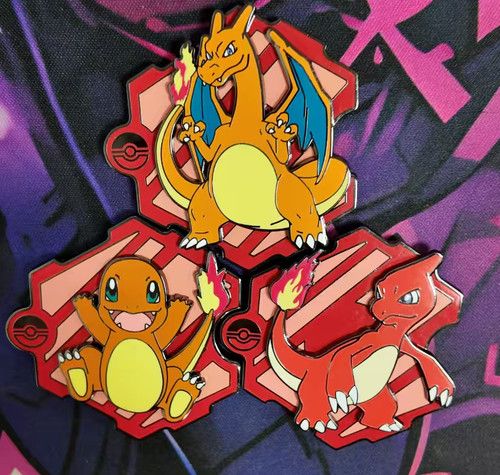 3 pcs 151 Puzzle Fridge Magnet Charmander&Charmeleon&Charizard Pokemon fast sale