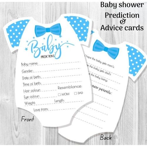 Baby Shower Games Baby Prediction and Advice card games Baby Boy Girl Game cards