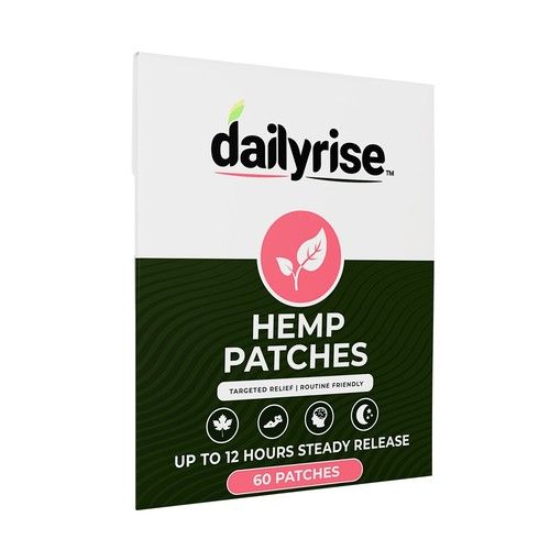 Hemp Patches – 60 Fabric Patches | Daily Balance & Relaxation | Dailyrise