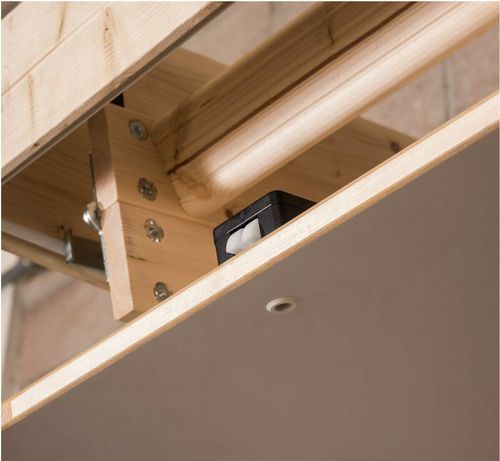 Wooden Folding Loft Ladder Insulated Hatch Frame 57cm x 115cm Pull Down Access — image 8