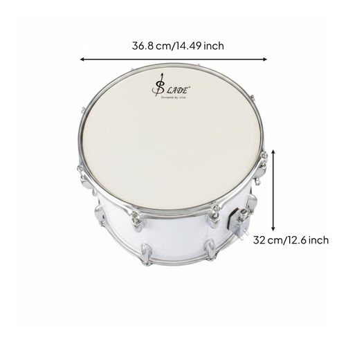 Marching Snare Drum Includes Sticks Sturdy Steel for Band Parades — image 10