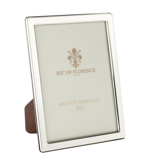 6”x8”in Hallmarked Solid 925 Sterling Silver Photo Frame 7343/15x20 wood back UK