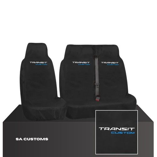 FOR FORD TRANSIT CUSTOM (2013-2024) HEAVY DUTY WATERPROOF VAN SEAT COVERS 2+1 68