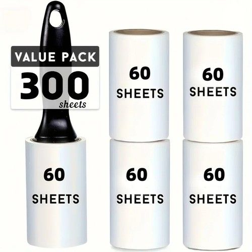 5/2/1 x Rolls & Lint Roller Remover Sticky Brush Dust Fluff Pet Hair Clothes