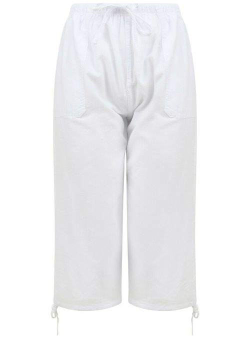 Ladies Womens 3/4 Shorts Pedal Pushers Cotton Summer Pants Capri Light Weight  — image 1