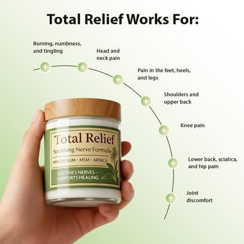 Total Relief Soothing Nerve Formula Skin Soothing Relaxing Magnesium Cream — image 4