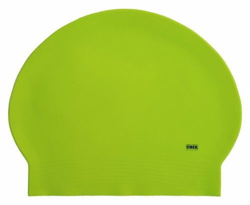 CHEX Latex Plain Adults Swimming Swim Hat Cap Neon Green Orange Yellow 8+ Years