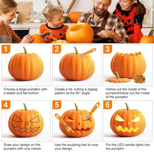 Halloween Pumpkin Carving Kit Pumpkin Cutter Tools Set Stainless Steel — image 2