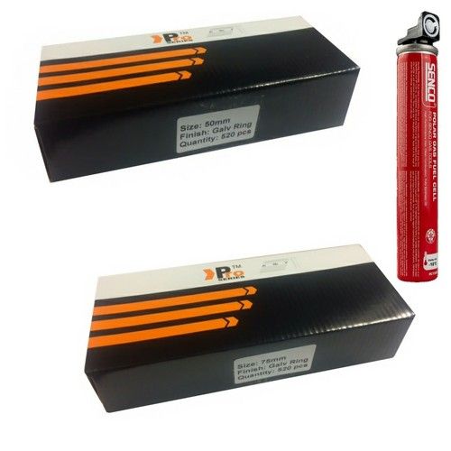 Framing Nails, D-Head Mixed Pack - 1040 x nails &1 Fuel Cell,Paslode/ Hitachi 