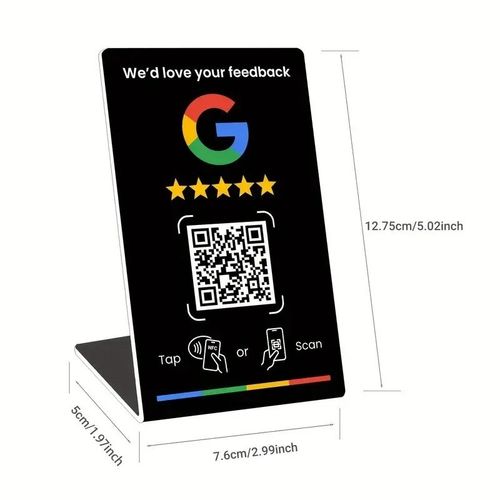 Nfc 215 programmable QR code Google Review Card NFC station table NFC Google Rev — image 1